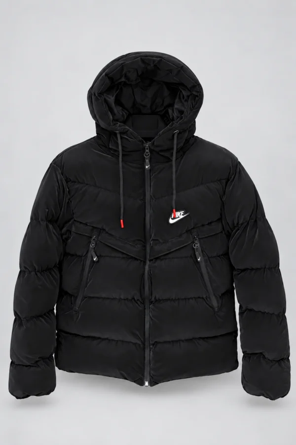 Мъжко зимно яке Nike с качулка – черно