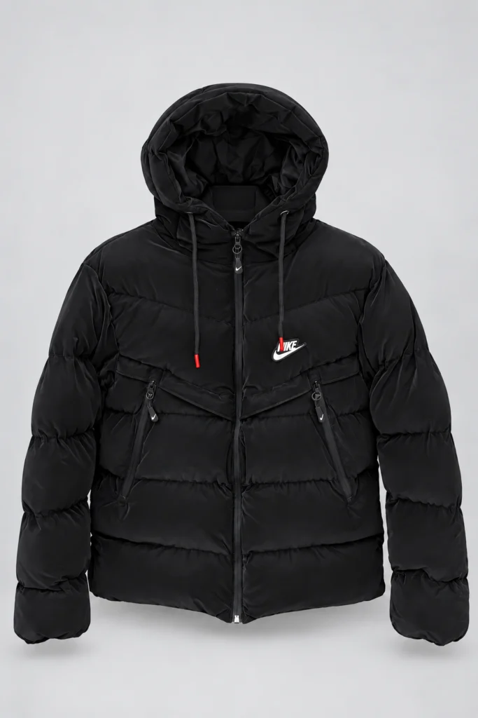Мъжко зимно яке Nike с качулка – черно